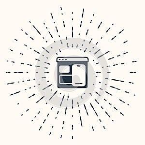 Grey Software, web developer programming code icon isolated on beige background. Javascript computer script random parts