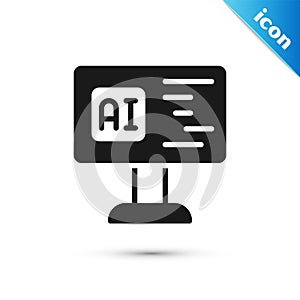 Grey Software, web developer programming code icon isolated on white background. Javascript computer script random parts