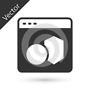 Grey Software, web developer programming code icon isolated on white background. Javascript computer script random parts