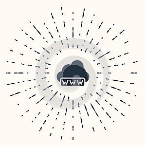 Grey Software, web development, programming concept icon isolated on beige background. Programming language and program