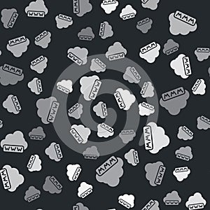 Grey Software, web development, programming concept icon isolated seamless pattern on black background. Programming