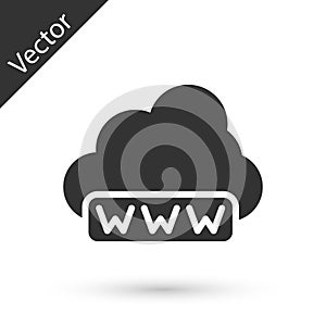 Grey Software, web development, programming concept icon isolated on white background. Programming language and program
