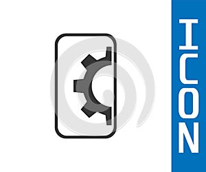 Grey Software, web development, programming concept icon isolated on white background. Programming language and program