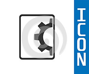 Grey Software, web development, programming concept icon isolated on white background. Programming language and program