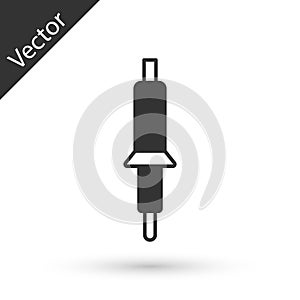 Grey Soldering iron icon isolated on white background. Vector