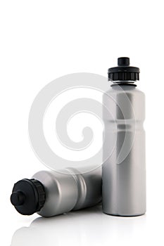 Grey sport water bottles