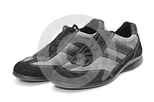 Grey sporty shoes isolated on