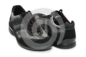 Grey sporty shoes isolated