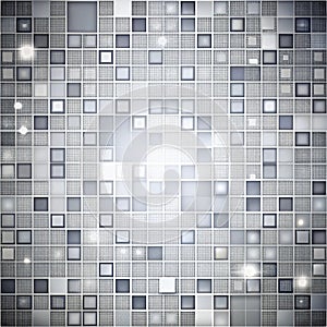 Grey Squares Abstract Tech Pattern Background for Futuristic Design Themes