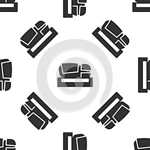 Grey Stadium Mestalla icon isolated seamless pattern on white background. Football stadium in Valencia, Spain. Vector photo