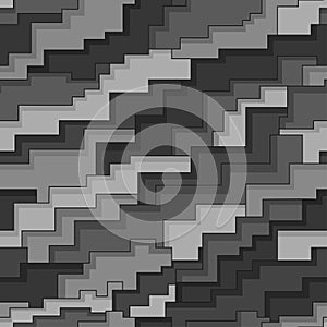 Grey stepped diagonal seamless pattern