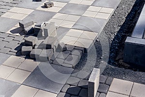 Grey Stone Block Paving