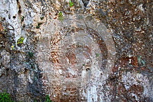 A grey stone of concrete, background