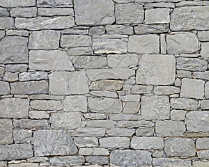 Grey stone wall closeup