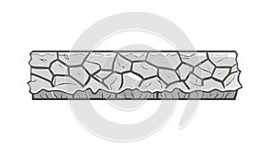 Grey Stone Wall Construction Vector vector design Generative AI