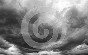 Grey storm clouds
