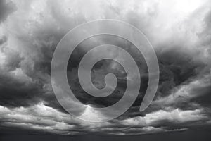 Grey storm clouds