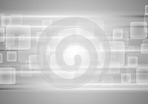 Grey tech vector squares background