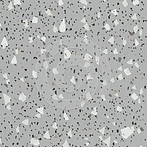 Grey terrazzo texture background pattern
