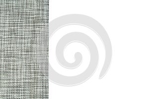 Grey textured fabric background isolated