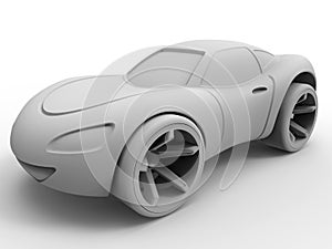 Grey toy car illustration