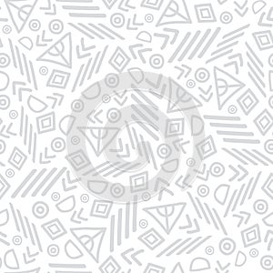 Grey tribal abstract seamless repeat pattern