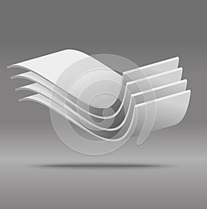 Grey Vector abstract 3D object