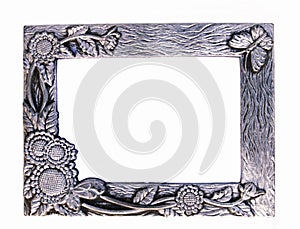 Grey vintage border on white bakcground