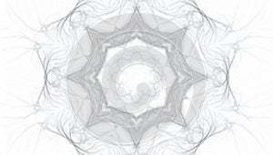Grey and White Abstract Mandala Pattern Design