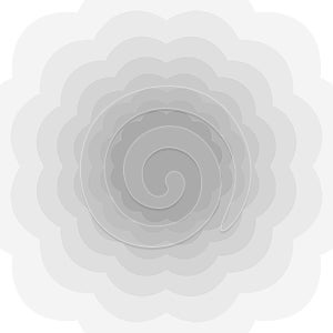 Grey White Complex and Unique Round Shapes Abstract Background