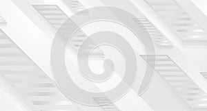 Grey white geometric tech abstract background