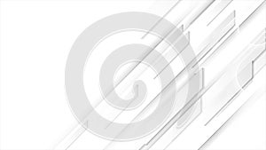Grey white minimal abstract geometric tech motion background