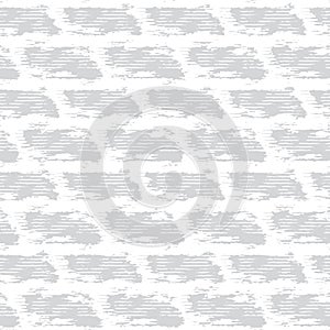 Grey White Monochrome Irregular Brick Wall Texture Background. Rough Distressed Stone Effect Melange Seamless Pattern. Achromatic