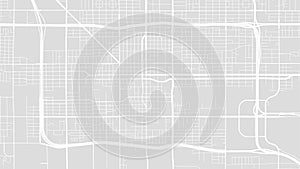 Grey and white Phoenix city area vector background map, streets and water cartography illustration