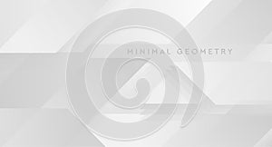 Grey white tech geometric minimal abstract background