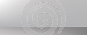 Grey or white wall and floor gradient background