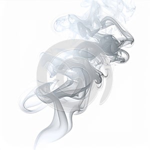 Grey and White Wispy Smoke Abstract Background