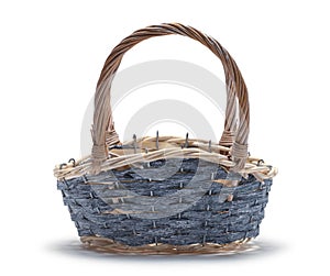 Grey Wicker Basket