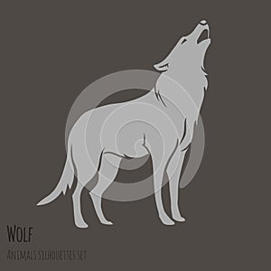 Grey Wolf Silhouette