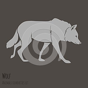 Grey Wolf Silhouette