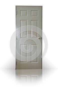 Grey wood door