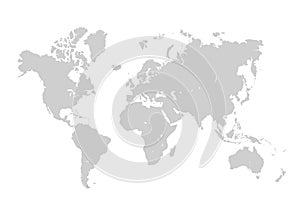 Grey World Map Illustration