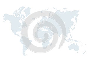 Grey World Map Illustration