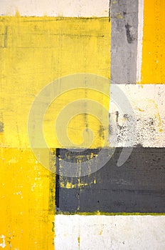 Grey and Yellow Abstract Art Painting