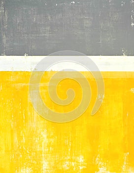 Grey and Yellow Abstract Art Painting