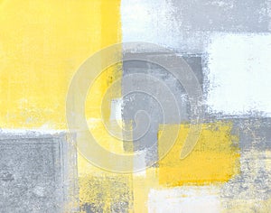 Grey and Yellow Abstract Art Painting