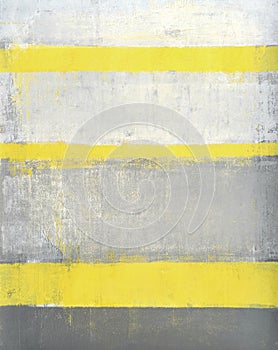 Grey and Yellow Abstract Art Painting