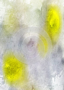 Grey and Yellow Aquarelle Texture