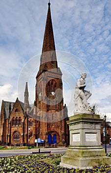 Greyfriars Church and Robbie Burns statue