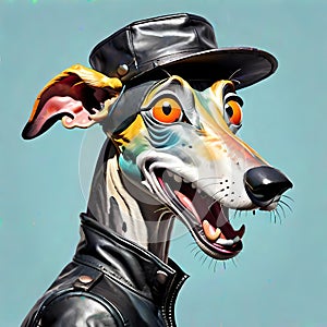 Greyhound dog fast runner big eyes alert
